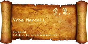 Vrba Marcell névjegykártya